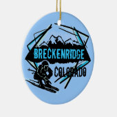 Breckenridge Colorado skiberg Keramisch Ornament (Rechts)
