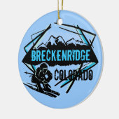 Breckenridge Colorado skiberg Keramisch Ornament (Links)