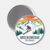 Breckenridge Colorado Skiën Reizen Magneet (Voorkant / Achterkant)