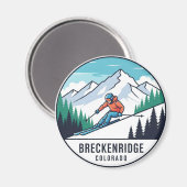 Breckenridge Colorado Skiën Reizen Magneet (Voorkant / Achterkant)