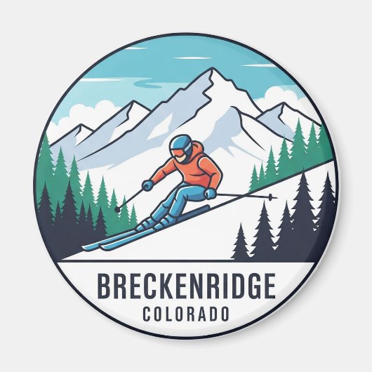 Breckenridge Colorado Skiën Reizen Magneet (Voorkant)