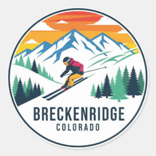 Breckenridge Colorado Skiën Reizen Ronde Sticker