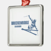Breckenridge Colorado Skier Metalen Ornament (Links)