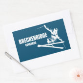 Breckenridge Colorado Skier Rechthoekige Sticker (Envelop)