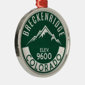 Breckenridge Colorado Skiing Metalen Ornament (Rechts)