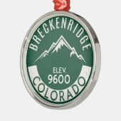 Breckenridge Colorado Skiing Metalen Ornament (Links)