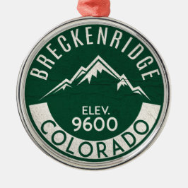 Breckenridge Colorado Skiing Metalen Ornament