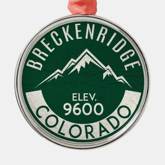Breckenridge Colorado Skiing Metalen Ornament (Voorkant)