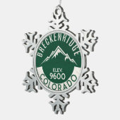Breckenridge Colorado Skiing Tin Sneeuwvlok Ornament (Rechts)