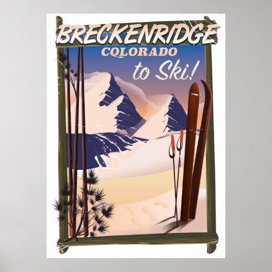 Breckenridge, Colorado skiposter Poster (Voorkant)