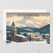 Breckenridge Colorado Snow Mountains  Retro (Voorkant / Achterkant)