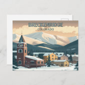 Breckenridge Colorado Snow Mountains  Retro Briefkaart (Voorkant / Achterkant)