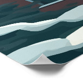 Breckenridge Colorado Snow Mountains Retro Poster (Hoek)