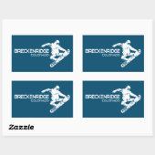Breckenridge Colorado Snowboarder Rechthoekige Sticker (Vel)