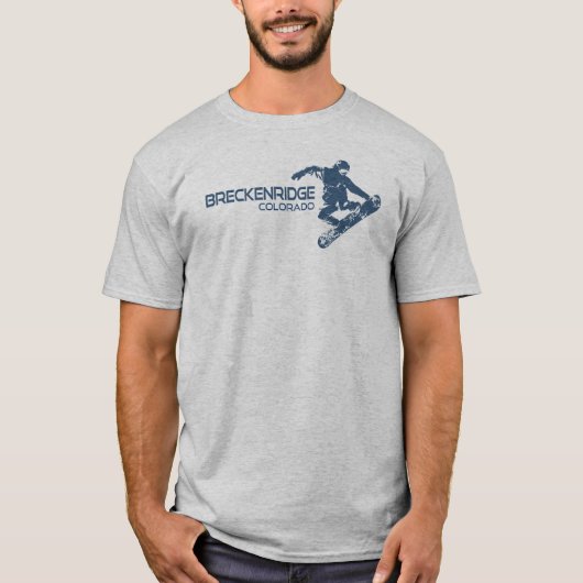 Breckenridge Colorado Snowboarder T-shirt (Voorkant)