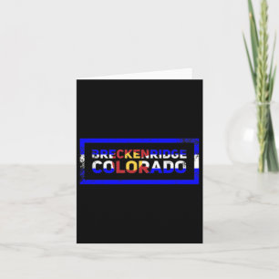 Breckenridge Colorado State Flag Retro Mountain SK Kaart
