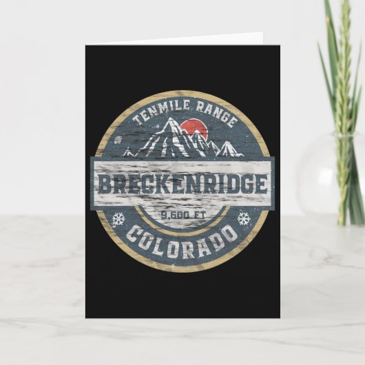 Breckenridge Colorado Tenmile Range Rocky Mountain Kaart (Voorkant)