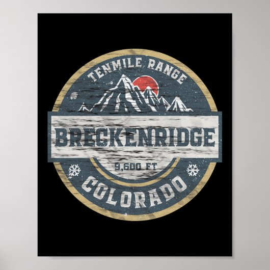 Breckenridge Colorado Tenmile Range Rocky Mountain Poster (Voorkant)