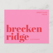 Breckenridge Colorado typografie Briefkaart (Voorkant)