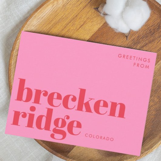 Breckenridge Colorado typografie Briefkaart