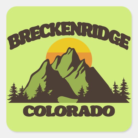Breckenridge, Colorado Vierkante Sticker (Voorkant)