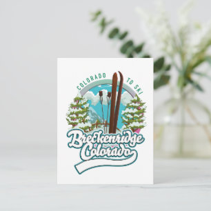 Breckenridge, Colorado Vintage ski logo Briefkaart