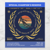 Breckenridge, Colorado - Vrouw skiër, Gouden Tekst Wijn Etiket (Enkel label)