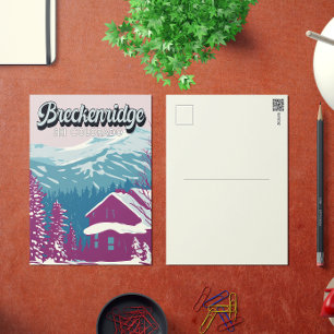 Breckenridge Colorado Winter Art Vintage Briefkaart