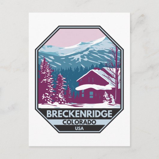 Breckenridge Colorado Winter Ski Area Briefkaart (Voorkant)