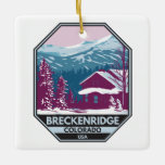 Breckenridge Colorado Winter Ski Area Keramisch Ornament<br><div class="desc">Het ontwerp van de winterkunst van Breckenridge Winter toont het winterlandschap.</div>