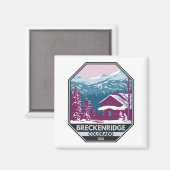 Breckenridge Colorado Winter Ski Area Magneet (Voorkant / Achterkant)