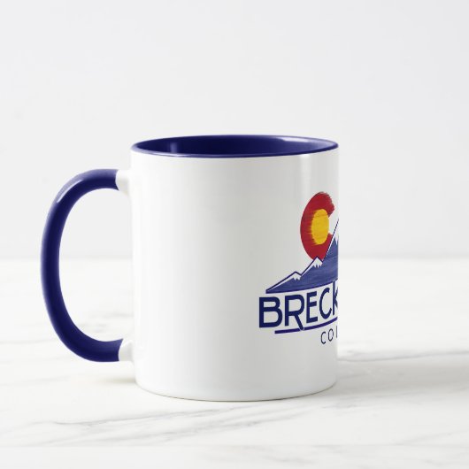 Breckenridge Colorado wood mountains mug Mok (Links)