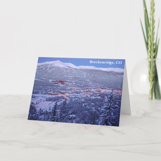 Breckenridge, het Wenskaart van Colorado Kaart (Voorkant)