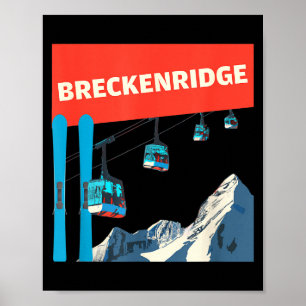Breckenridge skiën - retro Breckenridge ski Poster