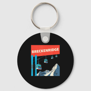 Breckenridge skiën - retro Breckenridge ski Sleutelhanger