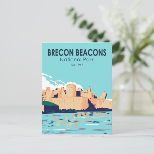 Brecon Beacons National Park Caerphilly Castle Briefkaart (Staand voorkant)