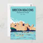Brecon Beacons National Park Caerphilly Castle Briefkaart (Voorkant / Achterkant)