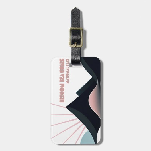 Brecon Beacons National Park Gekleurde heuvels Bagagelabel (Voorkant verticaal)