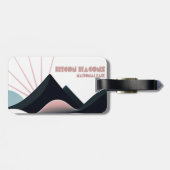 Brecon Beacons National Park Gekleurde heuvels Bagagelabel (Achterkant horizontaal)