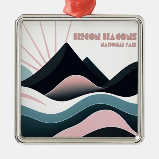 Brecon Beacons National Park Gekleurde heuvels Metalen Ornament (Voorkant)