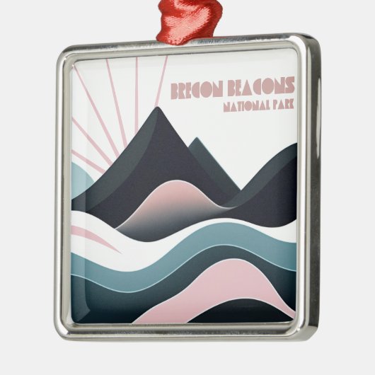 Brecon Beacons National Park Gekleurde heuvels Metalen Ornament (Links)