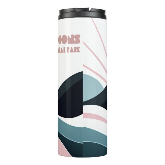 Brecon Beacons National Park Gekleurde heuvels Thermosbeker (Achterkant)