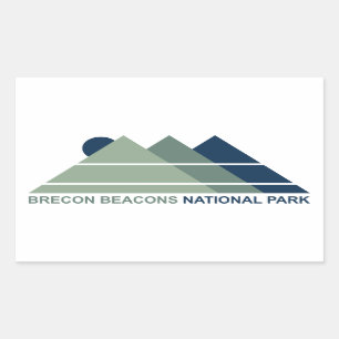 Brecon Beacons National Park Mountain Sun Rechthoekige Sticker