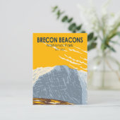 Brecon Beacons National Park Wales Pen Y Fan Retro Briefkaart (Staand voorkant)