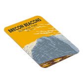 Brecon Beacons National Park Wales Pen Y Fan Retro Magneet (Rechterzijde)