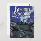 Brecon Beacons  treinreisposter Briefkaart (Voorkant / Achterkant)