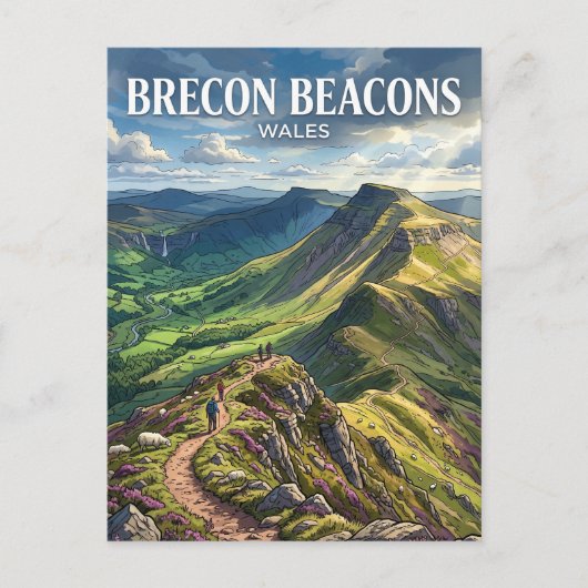 Brecon Beacons Wales Briefkaart (Voorkant)