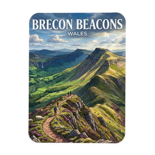 Brecon Beacons Wales Magneet (Verticaal)
