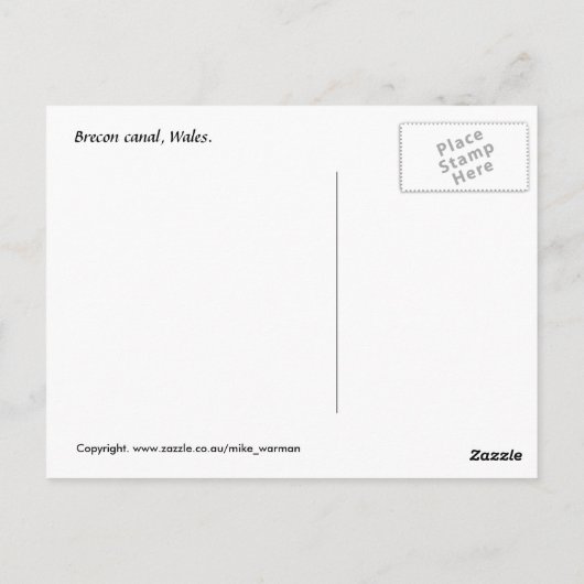 Brecon Canal Briefkaart (Achterkant)