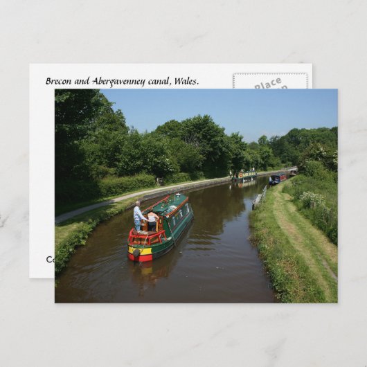Brecon en Abergavenney canal, Wales Briefkaart (Voorkant / Achterkant)